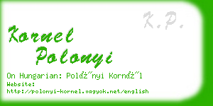 kornel polonyi business card